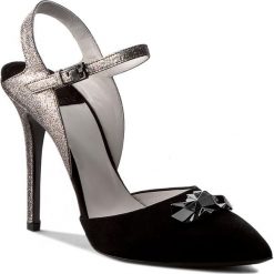 Sandały ICEBERG - Dany1 17EID976A Nero/Glitter Multicolor. Szare klapki damskie Iceberg, bez wzorów, ze skóry, bez obcasa, na obcasie. W wyprzedaży za 859,00 zł.