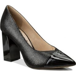 Półbuty CAPRICE - 9-22405-20 Black Rept Comb 012. Czarne półbuty damskie skórzane Caprice, eleganckie, na obcasie. W wyprzedaży za 179,00 zł.