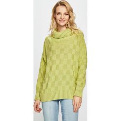 Glamorous - Sweter. Żółte swetry damskie marki Glamorous, s, bez wzorów, z dzianiny, z krótkim rękawem. Za 179,90 zł.