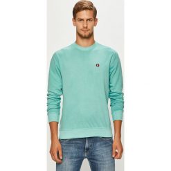 Volcom - Bluza. Niebieskie bluzy męskie Volcom, s, z aplikacjami, z bawełny, z okrągłym kołnierzem, bez rękawów, bez kaptura. Za 249,90 zł.