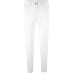 Spodnie damskie: Wygodne spodnie SKINNY bonprix biały