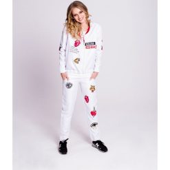 Naoko - Kurtka bomber Bonjour French x Edyta Górniak. Białe kurtki damskie marki NAOKO, s, bez wzorów, z bawełny, krótkie, bez kaptura. W wyprzedaży za 159,90 zł.