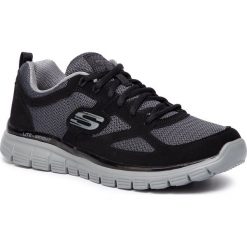 Sportowe Skechers BURNS-AGOURA 52635BKGY. Czarne buty sportowe męskie Skechers, ze skóry, bez zapięcia. Za 199,99 zł.