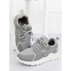 Buty sportowe szare LAZARO. Szare buty sportowe damskie FunKee.pl, bez wzorów, z tkaniny, sportowe. Za 95,39 zł.