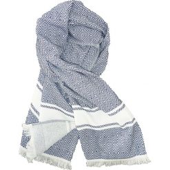 Kąpielówki męskie: Fouta „Chevron” w kolorze niebiesko-białym – 160 x 90 cm
