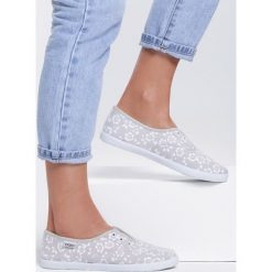 Szare Tenisówki He Do It. Szare trampki i tenisówki damskie Renee, w kwiaty, bez zapięcia. Za 29,99 zł.
