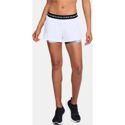 Spodnie dresowe damskie: Under Armour Spodnie damskie HG Armour 2-in-1 Print Short białe r. M (1320598-100)