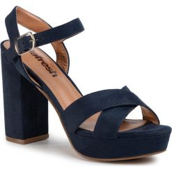 Sandały REFRESH - 69535 Jeans. Niebieskie klapki damskie Refresh, bez wzorów, z jeansu, bez obcasa, na obcasie. Za 189,00 zł.