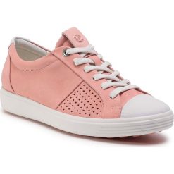 Sneakersy ECCO - Soft 7 W 43078350915 White/Muted Clay. Różowe sneakersy damskie ecco, ze skóry. W wyprzedaży za 399,00 zł.