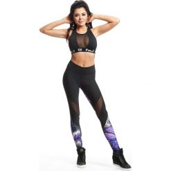 Stanik sportowy FEMINA. Czarne topy damskie FJ!, m, bez wzorów, z elastanu, do biegania. Za 139,00 zł.
