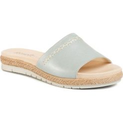 Klapki GO SOFT - WI16-219323 Blue. Niebieskie klapki damskie GO SOFT, bez wzorów, ze skóry, bez obcasa. Za 99,99 zł.