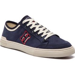 Tenisówki TOMMY HILFIGER - Core Corporate Seasonal Sneaker FM0FM02168 Midnight 403. Niebieskie półbuty męskie TOMMY HILFIGER, na co dzień, bez wzorów, z gumy, klasyczne, bez zapięcia. W wyprzedaży za 199,00 zł.