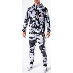 Bluzy męskie: KOMPLET MĘSKI BLUZA + SPODNIE Z17 – CZARNY/BIAŁY