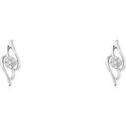 Złote kolczyki-wkrętki z diamentami. Szare kolczyki damskie Diamond & Co, z diamentem, złote. W wyprzedaży za 527,95 zł.