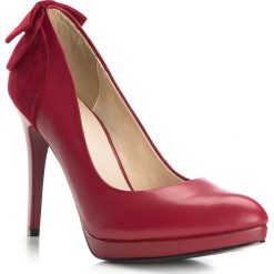 Szpilki ze skóry licowej 81-D-517-3. Czerwone szpilki Wittchen, bez wzorów, ze skóry, eleganckie, na wysokim obcasie, na obcasie, bez zapięcia. Za 259,00 zł.