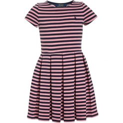Sukienki dziewczęce: Polo Ralph Lauren STRIPE PONTE Sukienka dzianinowa rugby pink/newport navy