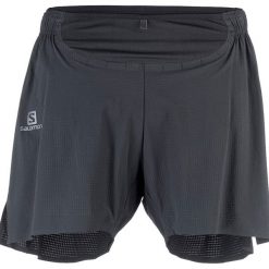 Spodenki Salomon Sense Pro Short M Czarne. Czarne spodenki sportowe męskie marki Salomon, m, bez wzorów, z tkaniny, do biegania. Za 329,99 zł.