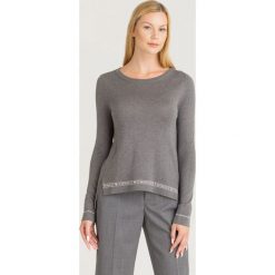 SWETER TWINSET. Szare swetry damskie Twinset, xs, z aplikacjami, z kaszmiru, bez rękawów, bez kaptura. Za 394,50 zł.