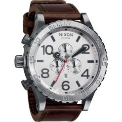 Biżuteria i zegarki męskie: Zegarek męski Silver Brown Nixon 51-30 Chrono Leather A1241113