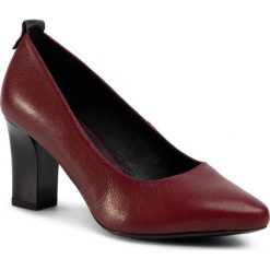 Półbuty ANN MEX - 0568 14Sm 01S Bordo. Czerwone półbuty damskie Ann Mex, bez wzorów, ze skóry, bez obcasa, na obcasie, bez zapięcia. Za 279,00 zł.