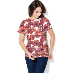 Colour Pleasure Koszulka damska CP-030 279 biało-czerwona r. M/L. Czerwone t-shirty damskie marki Colour pleasure, m. Za 70,35 zł.