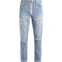 Boyfriendy damskie: Bik Bok DEBBIE ZIPPER Jeansy Straight Leg blue ripped wash