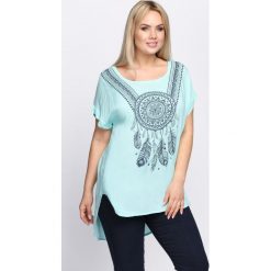 Bluzki damskie: Miętowa Bluzka Dream Catcher