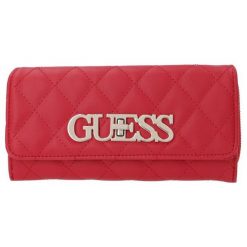 Guess Czerwony Portfel Damski. Czerwone portfele damskie marki Guess, z aplikacjami. Za 269,00 zł.