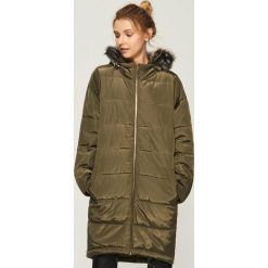 Płaszcz z zamkami - Khaki. Brązowe płaszcze damskie Sinsay, l. W wyprzedaży za 119,99 zł.