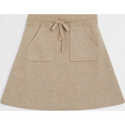 Mango Kids - Spódnica dziecięca Palita 116-164 cm. Szare spódniczki dziewczęce Mango Kids, bez wzorów, z bawełny, mini, rozkloszowane. Za 89,99 zł.
