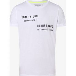 Tom Tailor Denim - T-shirt męski, biały. Białe t-shirty męskie TOM TAILOR DENIM, m, bez wzorów, z denimu, bez kołnierzyka. Za 59,95 zł.