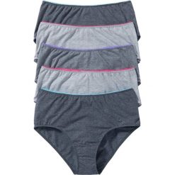 Figi "maxi" (5 par) bonprix jasnoszaro-szaro-antracytowy melanż. Szare figi damskie marki bonprix, melanż. Za 49,95 zł.