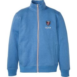 Bluza rozpinana bonprix niebieski. Niebieskie bluzy męskie bonprix, xl, bez wzorów, z bawełny, bez kołnierzyka, bez rękawów, bez kaptura. Za 109,99 zł.