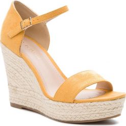 Espadryle DEEZEE - LS4514-16 Yellow. Żółte espadryle damskie DeeZee, bez wzorów, ze skóry ekologicznej, bez obcasa, na obcasie. Za 119,99 zł.