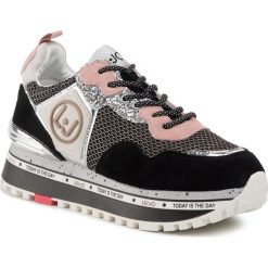 Sneakersy LIU JO - Maxi Alexa Running BXX051 PX071 Black 22222. Czarne półbuty damskie Liu Jo, na co dzień, z aplikacjami, ze skóry, bez obcasa, bez zapięcia. Za 649,00 zł.