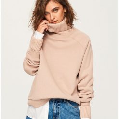 Bluza z golfem - Różowy. Różowe bluzy damskie Reserved, s, bez wzorów, bez rękawów, bez kaptura. Za 119,99 zł.