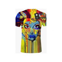 Gril from Graffiti men's t-shirt. Brązowe t-shirty męskie marki Mars from venus, s, bez wzorów, bez kołnierzyka. Za 84,50 zł.