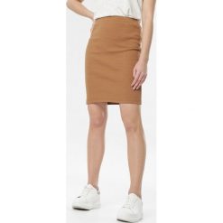 Camelowa Spódnica Diamere. Pomarańczowe spódniczki damskie Born2be, s, bez wzorów, mini. W wyprzedaży za 44,99 zł.