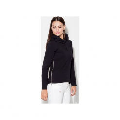 Bluza K290 Czarny. Czarne bluzy damskie KATRUS, l, bez wzorów, z długim rękawem, długie, bez kaptura. Za 129,00 zł.