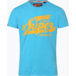 Superdry - T-shirt męski, niebieski. Niebieskie t-shirty męskie Superdry, s, z nadrukiem, z bawełny, klasyczne, bez kołnierzyka. Za 119,95 zł.