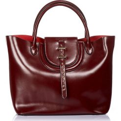 Torebki klasyczne damskie: Skórzana torebka „Diane” w kolorze bordowym – 40 x 26 x 14 cm