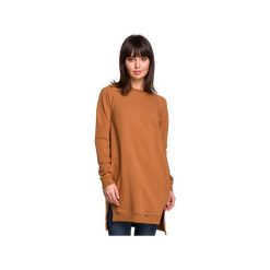 B101 Bluza - tunika z rozcięciami po bokach i ścią. Niebieskie tuniki damskie BE, xxl, bez wzorów, bez rękawów, bez kaptura. Za 155,00 zł.