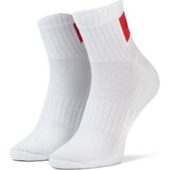 Zestaw 2 par niskich skarpet męskich HUGO - 2P Sh Back Logo CC 50416653 100. Białe skarpetki męskie HUGO, z elastanu. W wyprzedaży za 29,00 zł.