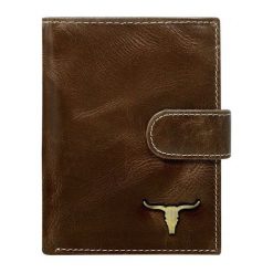 Portfel męski skórzany Buffalo Wild RM-06L-BAW 2. Pomarańczowe portfele męskie BUFFALO WILD, bez wzorów, ze skóry. Za 49,90 zł.