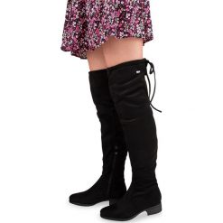 Kozaki damskie Foreverfolie H182 Czarne. Czarne kozaki damskie Foreverfolie, z tworzywa sztucznego, eleganckie, bez obcasa, na zamek. Za 99,00 zł.