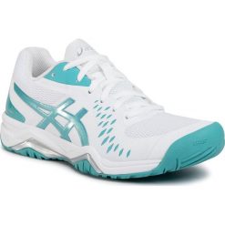 Buty ASICS - Gel-Challenger 12 1042A041 White/Techno Cyan 107. Białe buty sportowe damskie Asics, bez wzorów, z tworzywa sztucznego, sportowe, tenisowe. Za 419,00 zł.