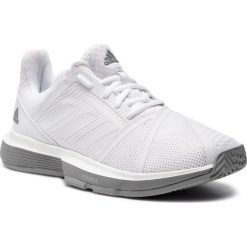 Buty adidas - CourtJam Bounce W CG6354 Ftwwht/Ftwwht/Lgrani. Białe buty sportowe damskie Adidas, bez wzorów, z tworzywa sztucznego, sportowe, tenisowe. W wyprzedaży za 239,00 zł.