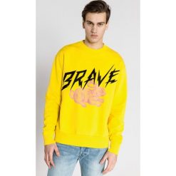 Diesel Bay Bluza Żółty. Żółte bluzy męskie Diesel, xxl, z nadrukiem, z bawełny, bez kołnierzyka, bez rękawów, bez kaptura. Za 447,95 zł.