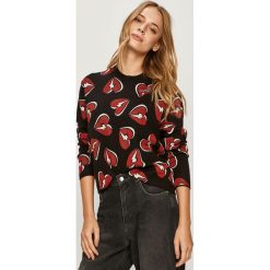 Love Moschino - Sweter. Czarne swetry damskie Love Moschino, s, bez wzorów, z elastanu, z długim rękawem, długie, bez kaptura. Za 1499,00 zł.
