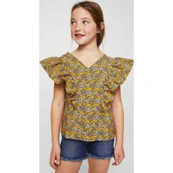 Mango Kids - Top dziecięcy Candy 110-152 cm. Szare bluzki dziewczęce marki Mango Kids, z bawełny, z krótkim rękawem. Za 89,90 zł.